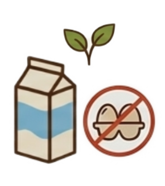 Senza latte e uova - vegano